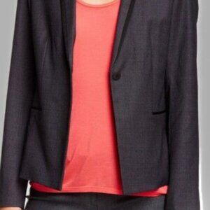 NWT Elie Tahari Tweed Navy and Black Wool Blend Darla Jacket.  Size 8